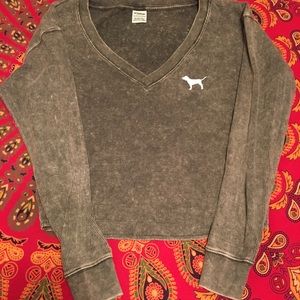 Victoria’s Secret PINK Faded Grey Waffle Tee